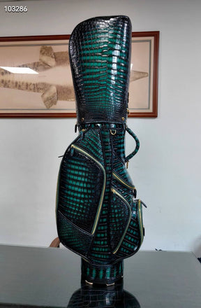 Load image into Gallery viewer, Smeraldo Venezia Croco Leather Golf Bag
