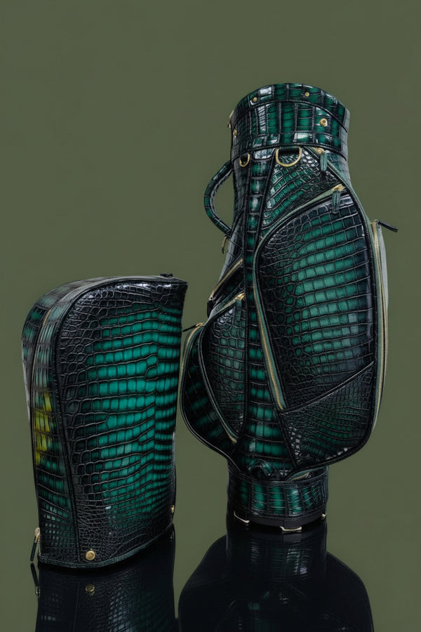 Smeraldo Venezia Nile Crocodile Leather Golf Bag