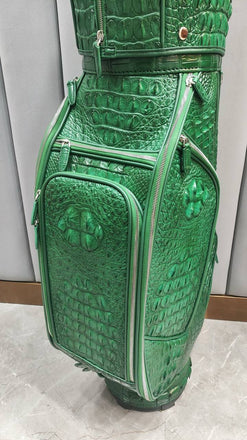 Load image into Gallery viewer, Verde Reale Croco Leather Golf Bag
