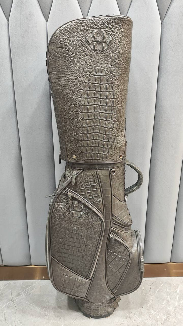 Tortora Imperiale Croco Leather Golf Bag