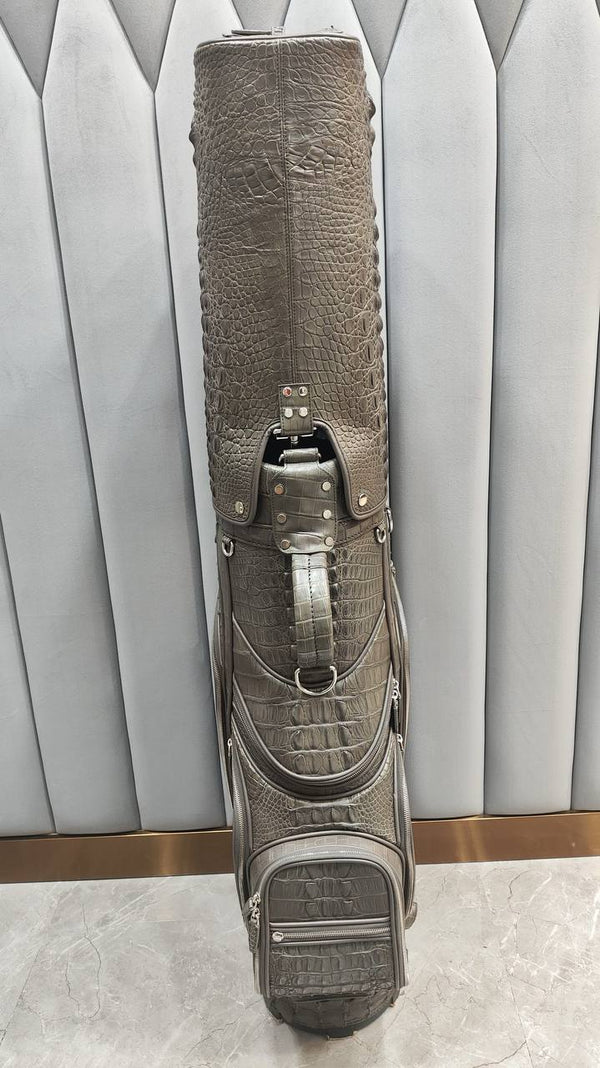 Tortora Imperiale Croco Leather Golf Bag