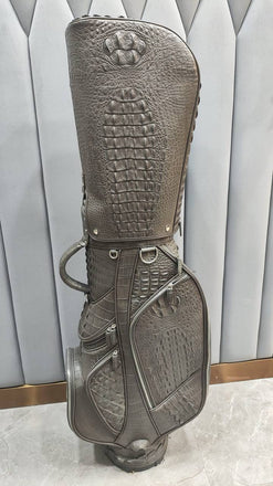 Load image into Gallery viewer, Tortora Imperiale Croco Leather Golf Bag
