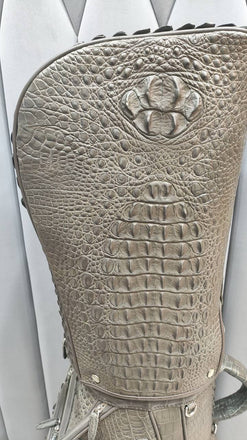 Load image into Gallery viewer, Tortora Imperiale Croco Leather Golf Bag
