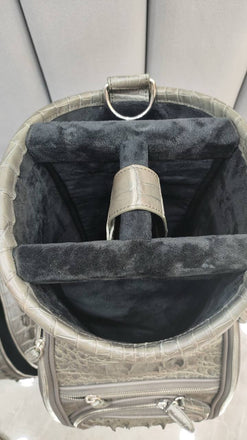 Load image into Gallery viewer, Tortora Imperiale Croco Leather Golf Bag
