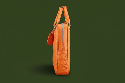 Load image into Gallery viewer, Ambra Toscana Crocodile Leather Briefcase
