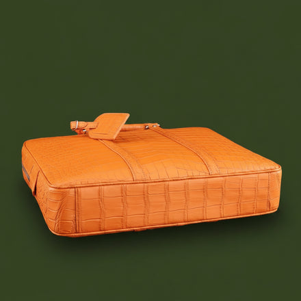 Load image into Gallery viewer, Ambra Toscana Crocodile Leather Briefcase
