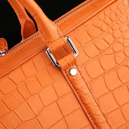 Load image into Gallery viewer, Ambra Toscana Crocodile Leather Briefcase
