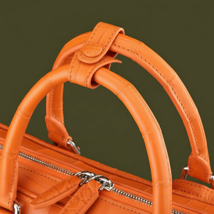 Load image into Gallery viewer, Ambra Toscana Crocodile Leather Briefcase
