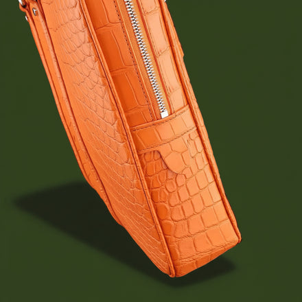 Load image into Gallery viewer, Ambra Toscana Crocodile Leather Briefcase
