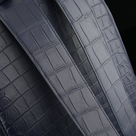 Load image into Gallery viewer, Blu Imperiale Croco Leather Executive Backpack
