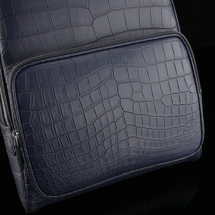 Load image into Gallery viewer, Blu Imperiale Croco Leather Executive Backpack
