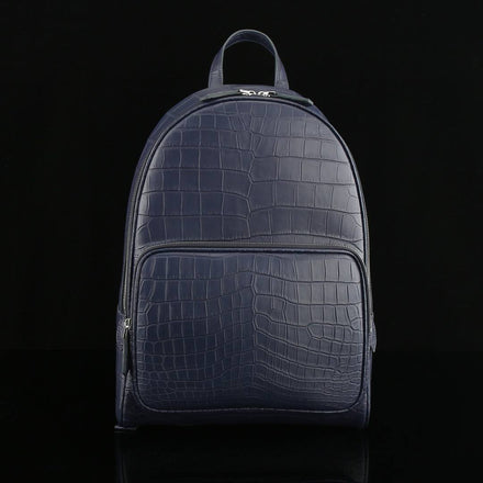 Load image into Gallery viewer, Blu Imperiale Croco Leather Executive Backpack
