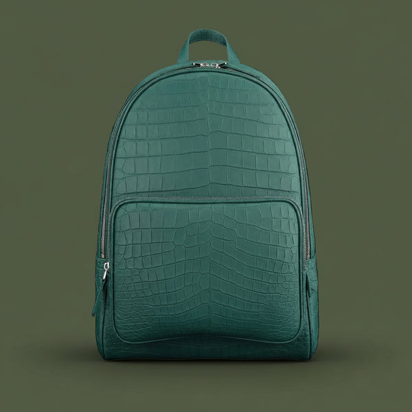 Verde Imperiale Nile Crocodile Leather Backpack
