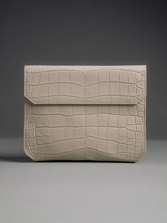 Load image into Gallery viewer, Croco Envelope Clutch Cognac
