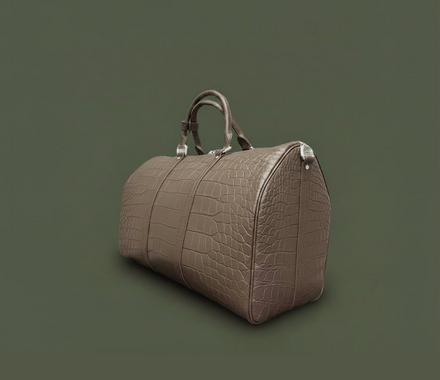 Load image into Gallery viewer, Tortora Imperiale Nile Crocodile Leather Travel Bag
